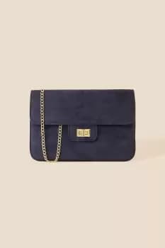 Suedette Flat Fold Clutch