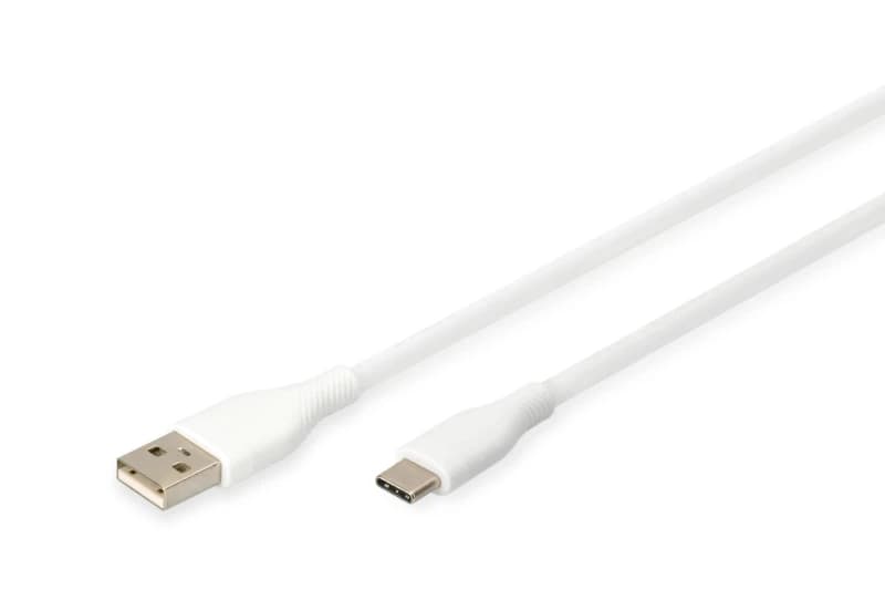 Digitus USB-C silicone connection cable. 2m. white