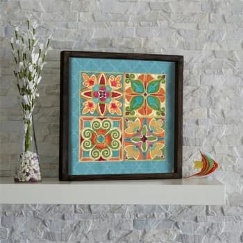 KZM620 Multicolor Decorative Framed MDF Painting
