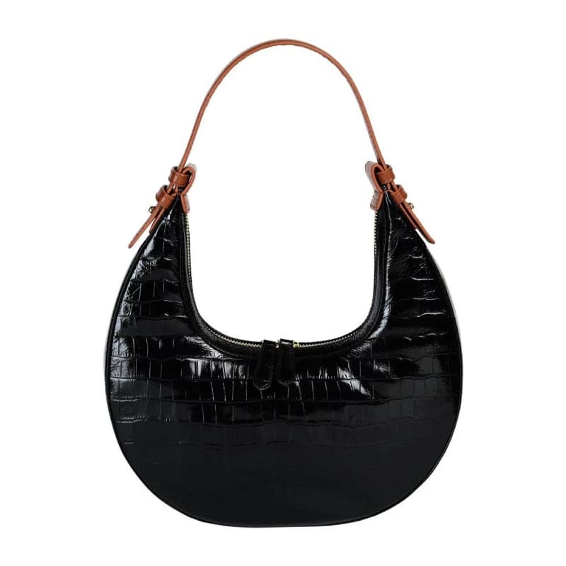 Miso Crocodile Hobo Bag Womens - Black One Size