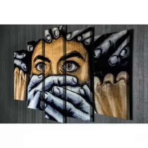 BC045 Multicolor Decorative Canvas Painting (5 Pieces)
