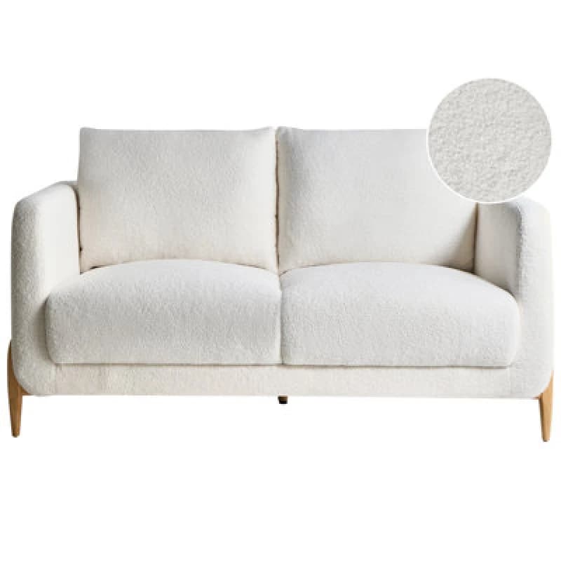 Beliani Sofa 2 Seater Gimo Boucle White