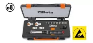 Beta Tools 671B/C10 14pc 1/4" D Torque Bar 2-10Nm Ratchet & Socket Set 006710002
