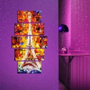 5ABSMDF-96 Multicolor Decorative MDF Painting (5 Pieces)