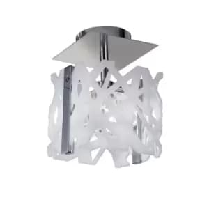 Tokio Square Ceiling G9, Gloss White/Polished Chrome