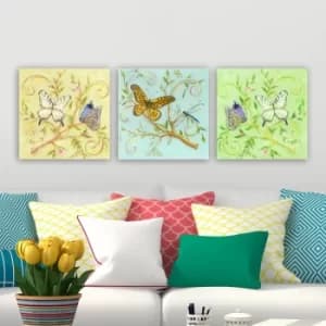 drprc9044 Multicolor Decorative Canvas Painting (3 Pieces)