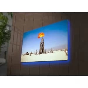 4570DACTBURN-002 Multicolor Decorative LED Lighted Canvas Painting
