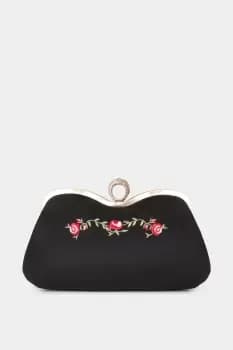 Floral Embroidered Chain Strap Bag