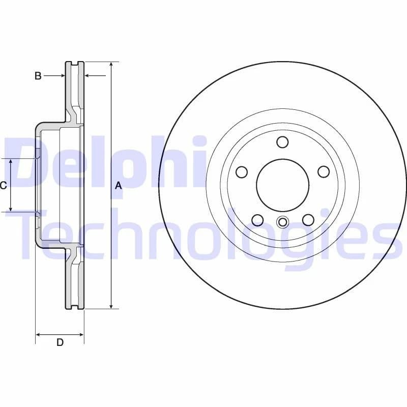 DELPHI Brake disc DELPHI BG4755C