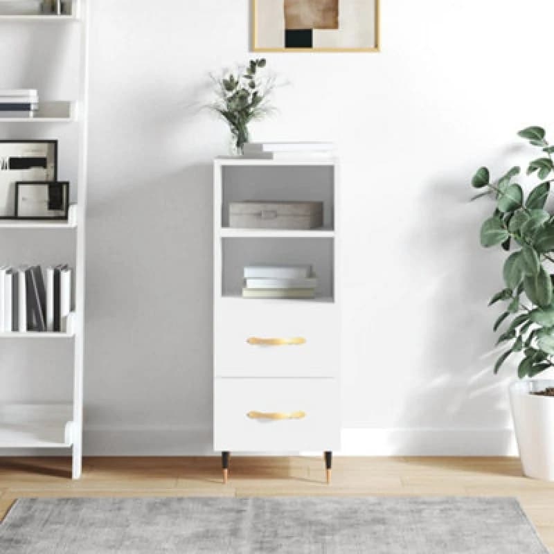 Vidaxl Sideboard White 34.5X34X90 Cm Engineered Wood