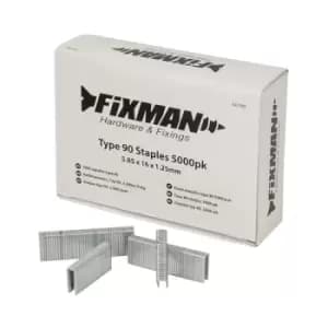 Fixman Type 90 Staples 5000pk - 5.80 x 16 x 1.25mm