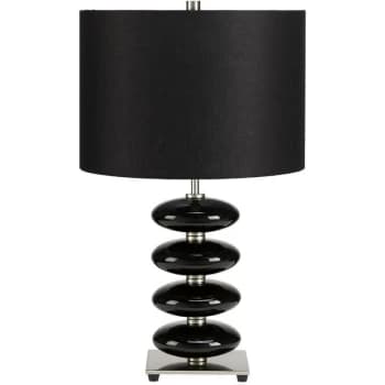 Onyx - 1 Light Table Lamp Black, E27 - Elstead