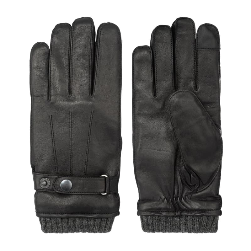 Firetrap Leather Strap Glove Sn54 - Black S