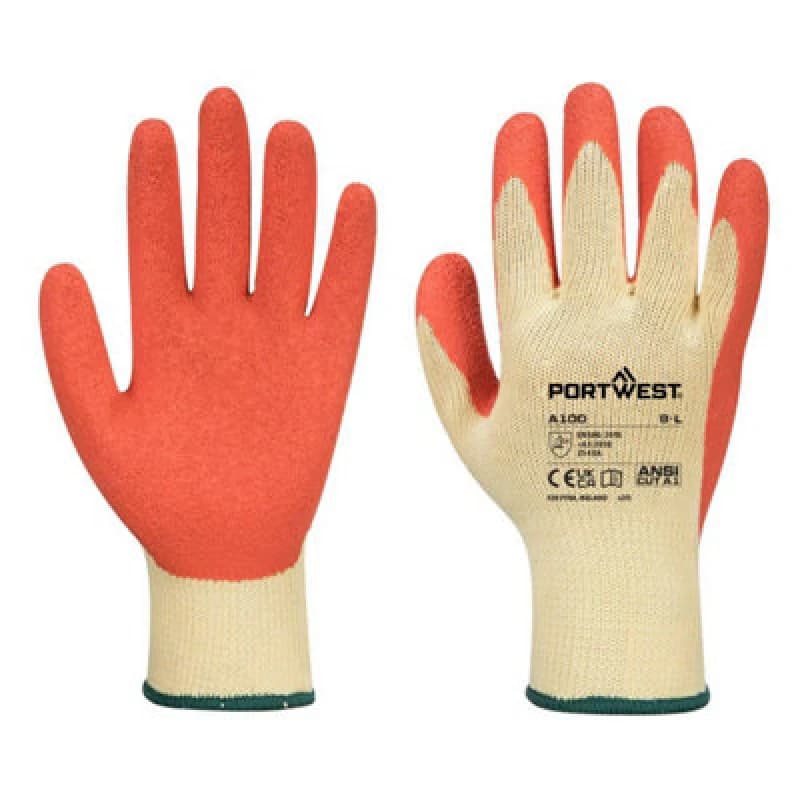 Portwest A100 Latex Grip Gloves