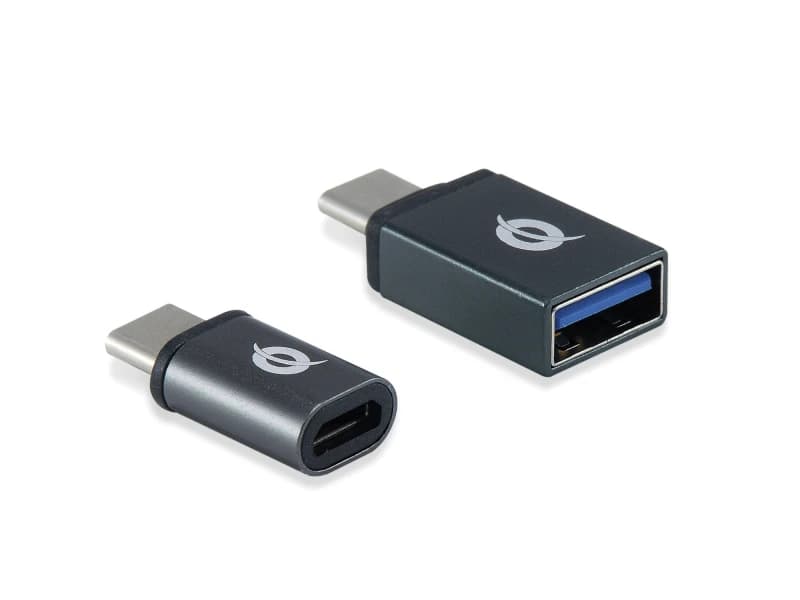 Conceptronic DONN04G USB-C to USB A/MicroB OTG Adapter 2-Pack. 10Gbps