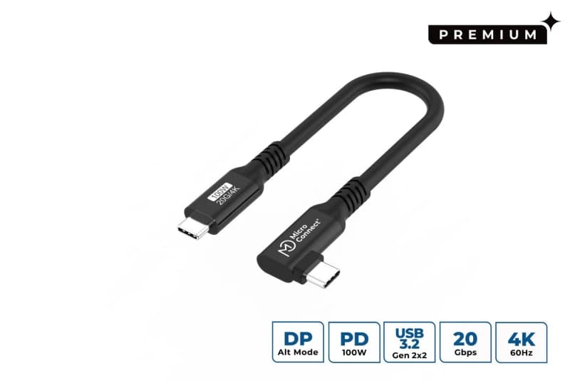 Microconnect USB3.2CC015-A USB cable USB 3.2 Gen 2x2 0.15 m USB C Blac