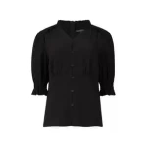 French Connection Crepe Light Top - Black