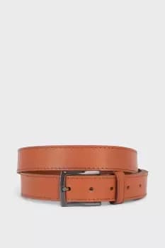 Tan Leather Feathered Edge Belt