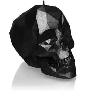 Black Metallic Large Low Poly Skull