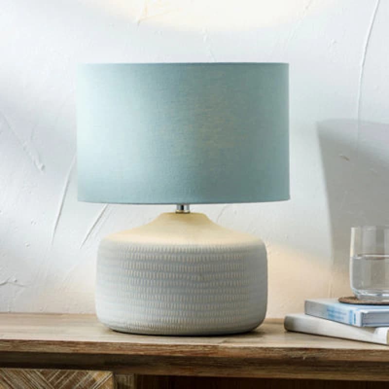 Kai Duck Egg Textured Ceramic Table Lamp