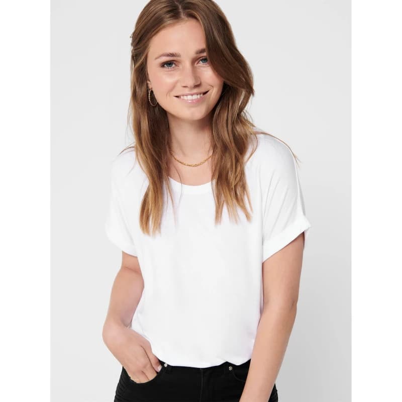 Only Moster O-Neck Top - White White 8