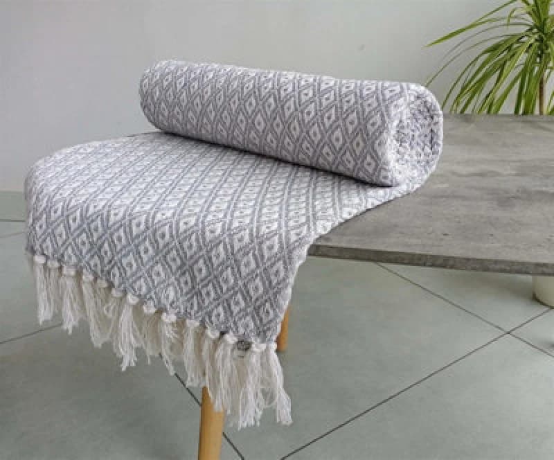 Homespace Direct Ltd Rapport Home Eden Blanket/throw Silver 178X254Cm