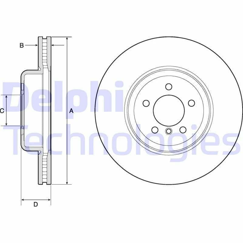 DELPHI Brake disc DELPHI BG9158C