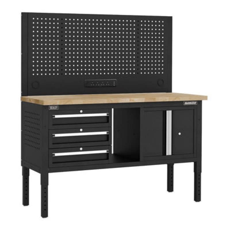 Sealey Superline Pro 3 Drawer Modular Workbench and Pegboard APMWB60COMBO2W Length: 1.52m