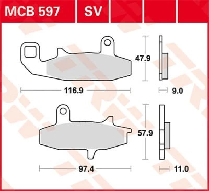 TRW Lucas Sintered lining MCB597SV