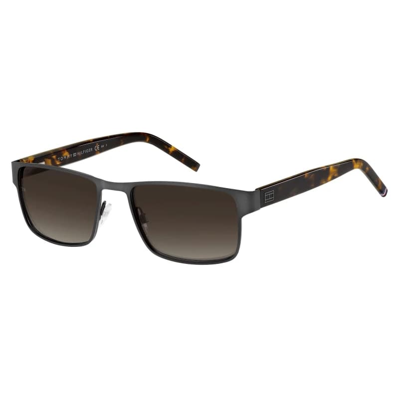 Tommy Hilfiger Tommy Rectangular Ruthenium Black male 57 cm