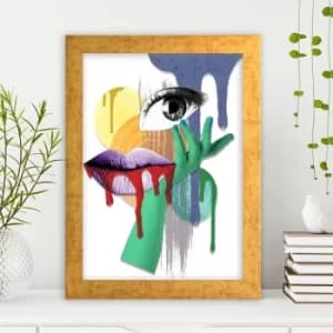AC1087633418 Multicolor Decorative Framed MDF Painting