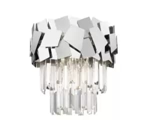 Celine Crystal Laser Cut 4 Light Semi-Flush Chrome