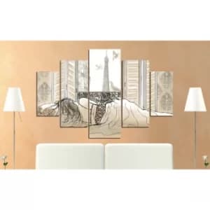 ST089 Multicolor Decorative MDF Painting (5 Pieces)