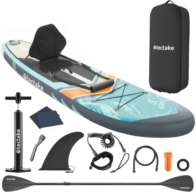 tectake Paddle Board in Turquoise Turquoise Unisex