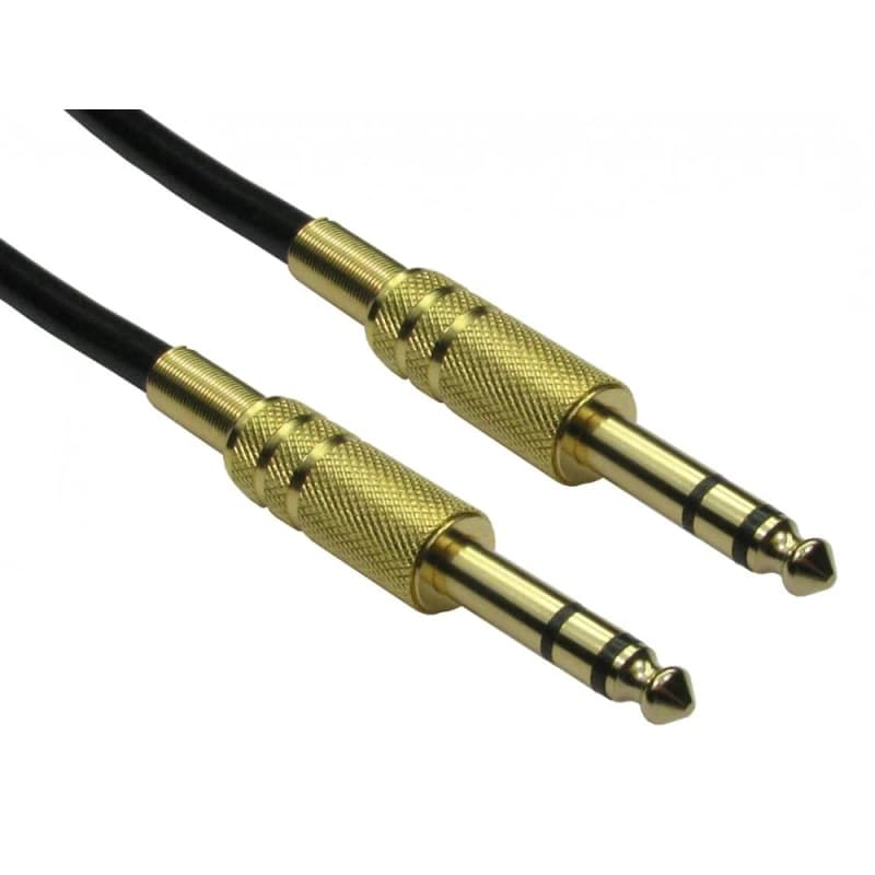 Cables Direct 4635-030GD audio cable 3m 6.35mm Black. Gold