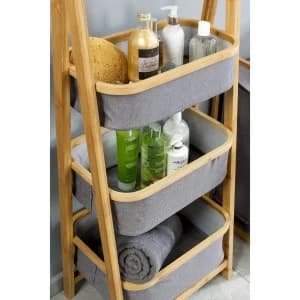 Bamboo 3 Tier Ladder Shelving