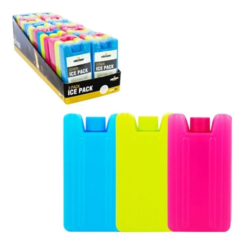 Milestone 3pk 100ml Cooler Ice Packs, Blocks