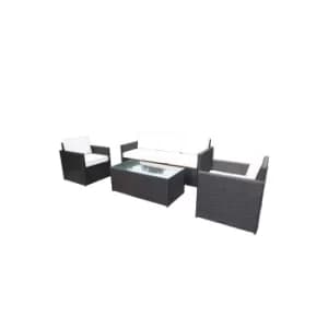 Berlin Black 5 Seater Sofa Set