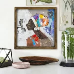 MZM694 Multicolor Decorative Framed MDF Painting
