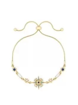 Mood Gold Multi Coloured Crystal Celestial Toggle Bracelet