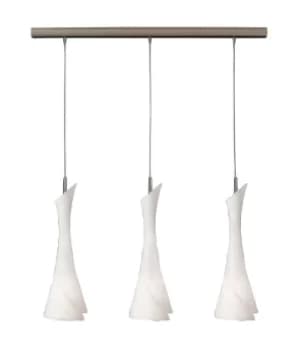 Zack Ceiling Pendant 3 Light E27 Line, Satin Nickel