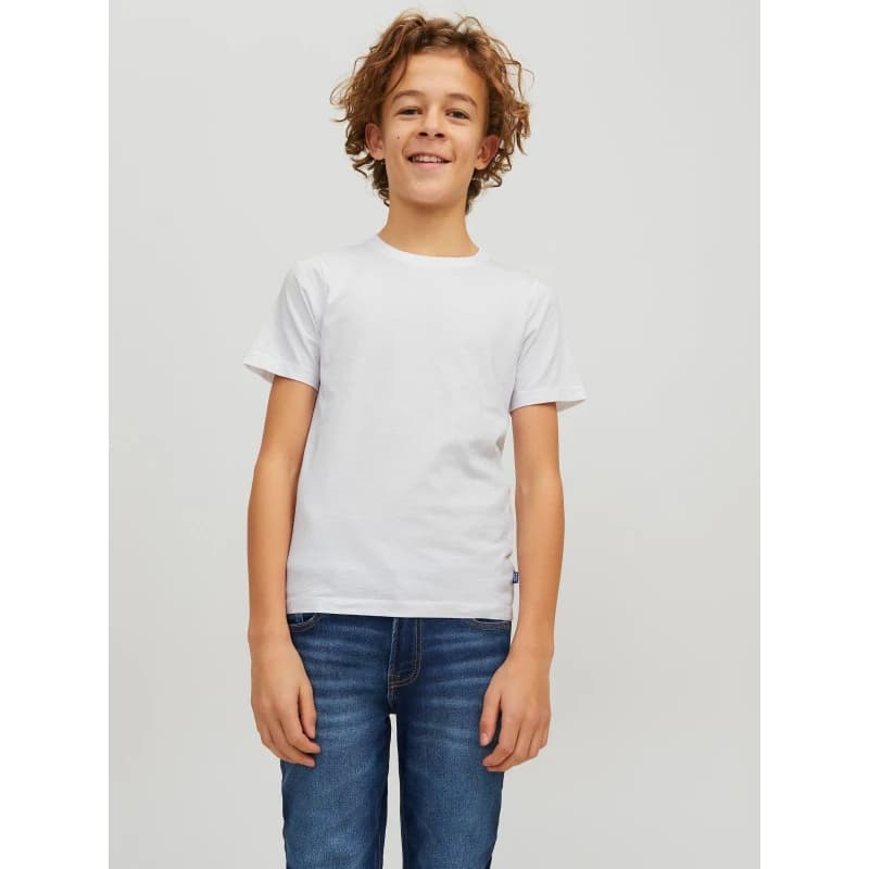 Jack & Jones White Junior Organic Basic Tee White Boys 12Y 166854UK