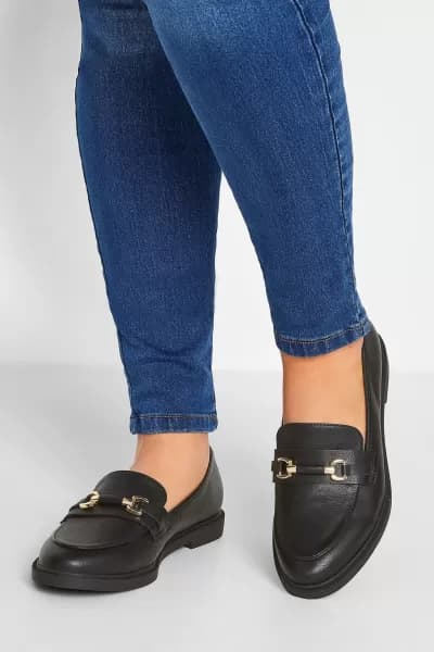 PU Snaffle Loafer In Wide E Fit & Extra Wide EEE Fit