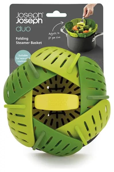 Joseph Joseph Joseph Joseph Duo Folding Steamer Basket - Green