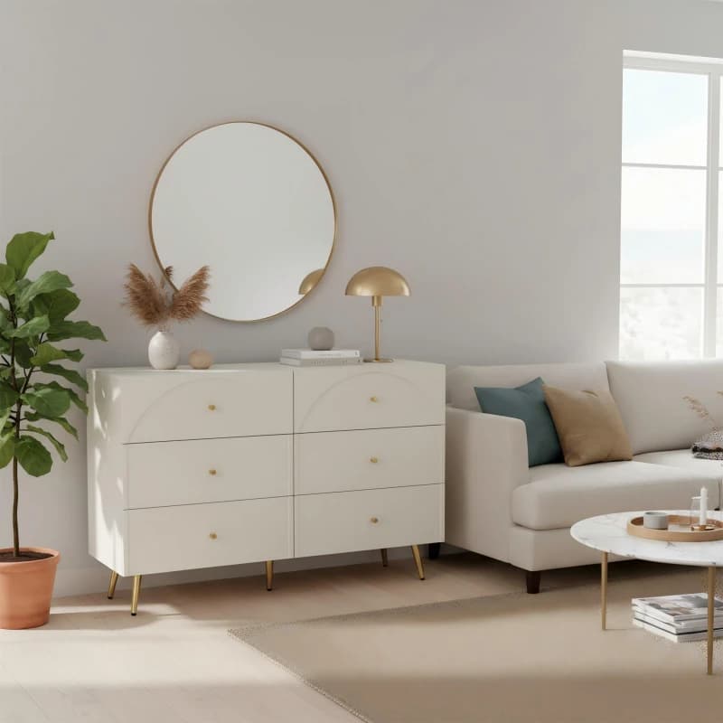 Urban Meuble White Console Table Modern Use White unisex One Size