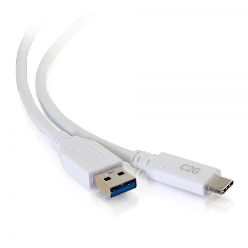 C2G 1.8m USB-C to USB-A SuperSpeed USB 5Gbps Cable M/M - White