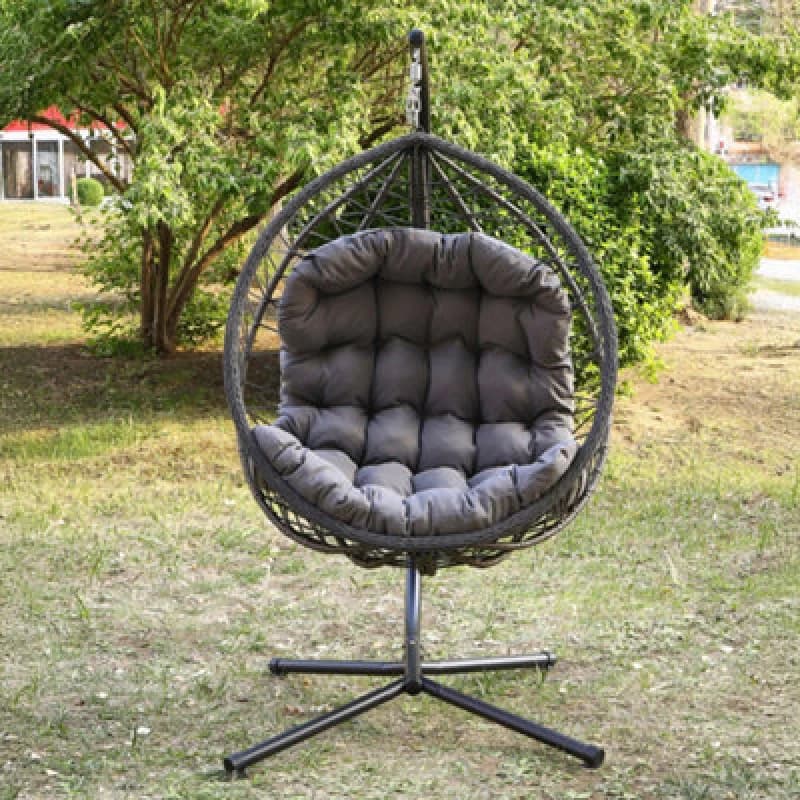 Lynton Garden Hanging Egg Chair - Dark Grey