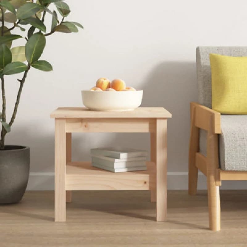 vidaXL Coffee Table 45x45x40cm Solid Wood Pine, Brown 814264