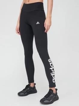adidas Essentials Linear Legging - Black/White, Size XS, Women