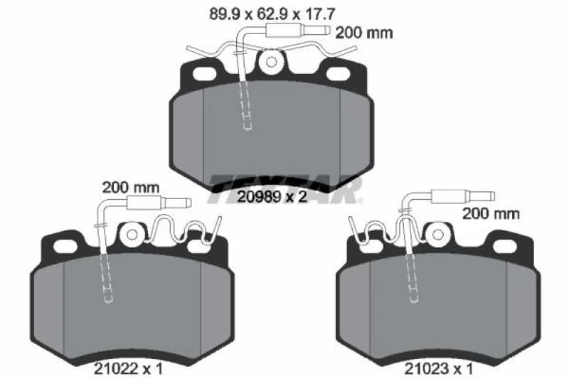 Brake pad set TEXTAR 2098901
